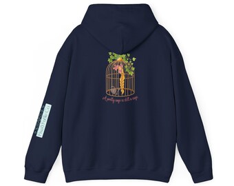 Sudadera con capucha unisex Heavy Blend™ con diseño de la jaula de Rapunzel