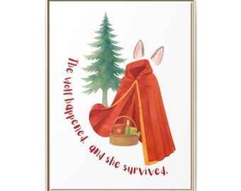Red's Survival Matte Canvas, Framed (Multi-color)