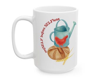 Taza de cerámica Red Hen's Self, 444 ml