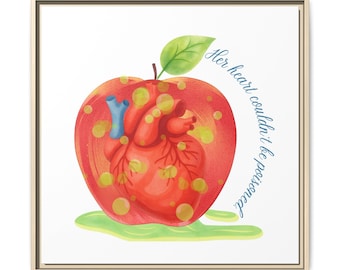 Snow White's Heart Matte Canvas, Framed (Multi-color)