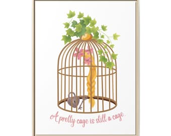 Rapunzel's Cage Matte Canvas, Framed (Multi-color)