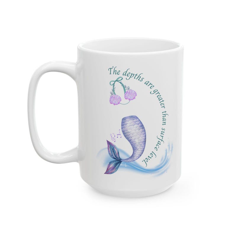 Little Mermaid's Depth Ceramic Mug, 15oz