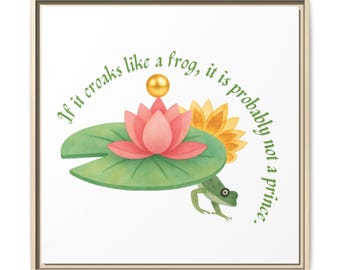 Frog Princess's Truth Matte Canvas, Framed (Multi-color)