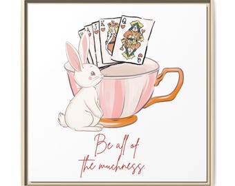 Alice's Muchness Matte Canvas, Framed (Multi-color)