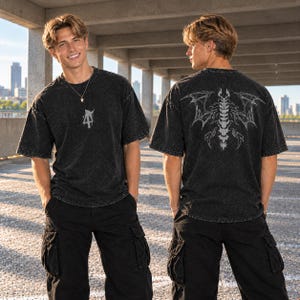 Ulquiorra Cifer T-Shirt, Bleach Oversized Tee, Cuarta Espada Anime Shirt, Gothic Number 4 Bat Wings Tee, Washed Black Unisex Goth Streetwear