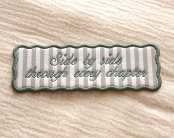 Custom Text Bookmark: Embroidered Quote, Favourite Phrase or Lyric, Personalised Bookish Gift