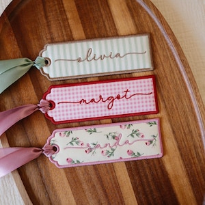 Custom Name Bookmark, Personalised Embroidered Bookmark with Ribbon, Custom Fabric Bookmark, Name Gift, Book Lover Gift, Best Friend Present image 6
