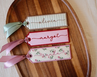 Personalised Name Bookmark, Custom Embroidered Bookmark Gift, Teacher Gift, Book Lover Gift, Bridesmaid Proposal Gift, Custom Fabric Ribbon