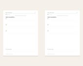 Weekly Gratitude Journal Printable PDF, Reflection Planner, Sage and Cream, US Letter, A4, A5