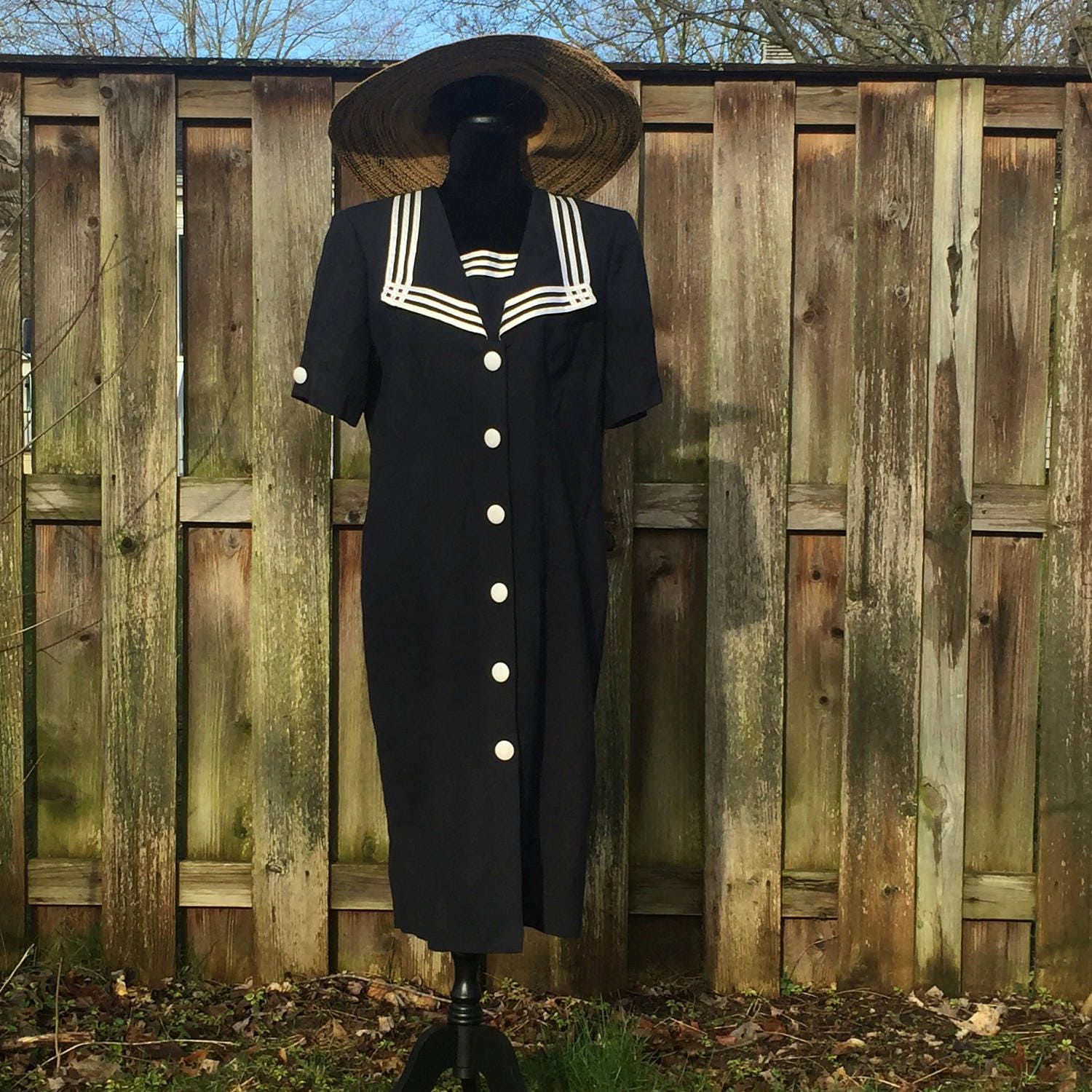 Sale Vintage Black Sailor Suit Dress Vintage Women's Dress - Etsy ...