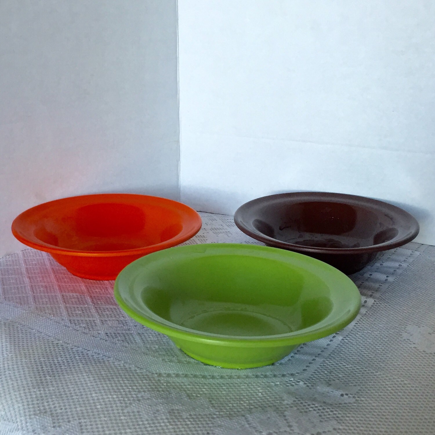 Melamine Bowls / Vintage Melmac Dessert Bowls in Orange Etsy