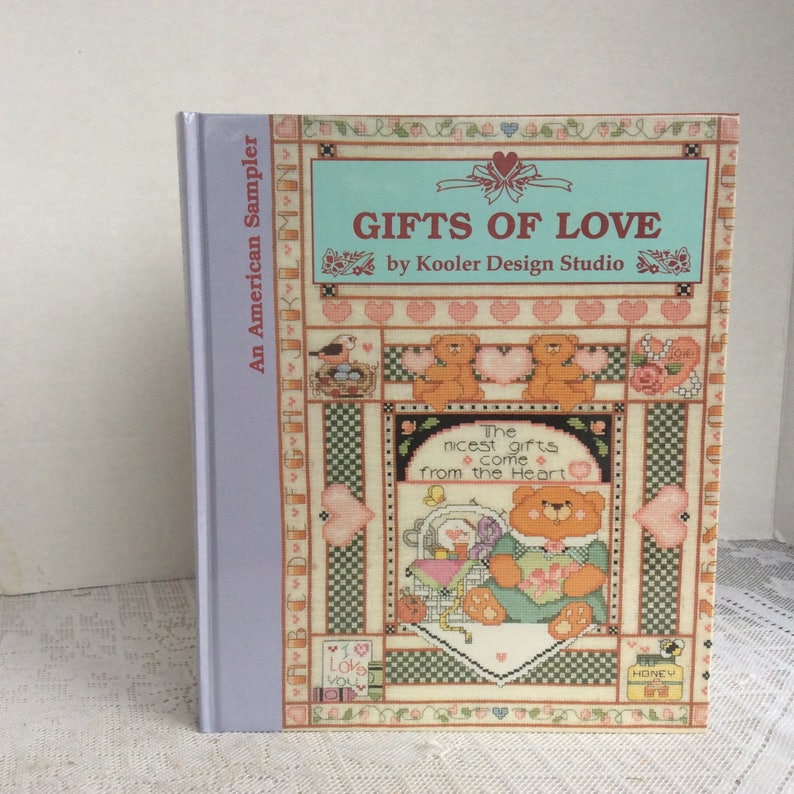 Vintage Cross Stitch Book / Gifts of Love by Kooler Design Studio 1993 / Embroidery Patterns and Tutorials image 1