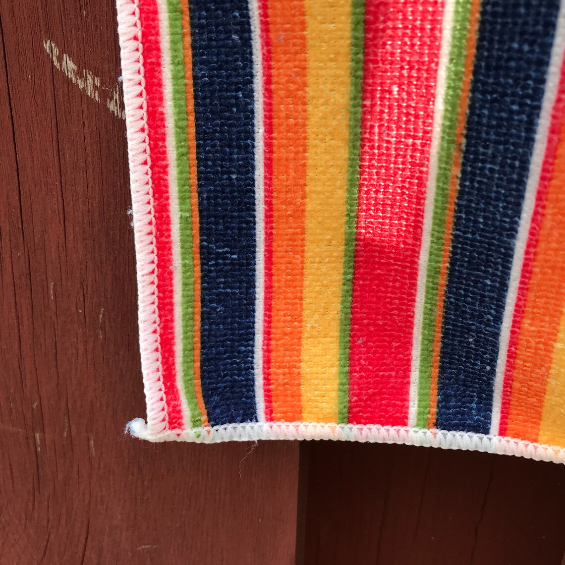 Sale Rainbow Pattern Kitchen Towel /Vintage Multicolored Dish Etsy