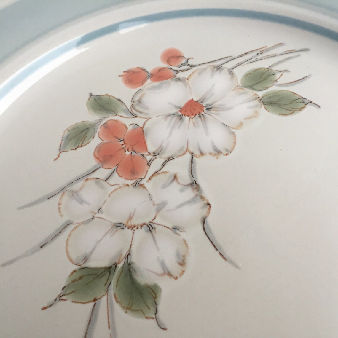 Vintage Stoneware Powder Blue Dinner Plates Riverside Made in Etsy