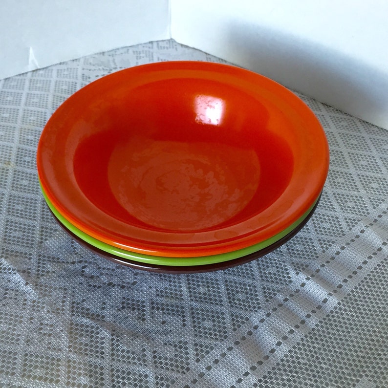Melamine Bowls / Vintage Melmac Dessert Bowls in Orange Etsy