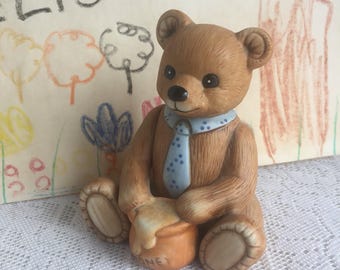 Vintage Teddy Bear Father by Homco / Ceramic Father's Day Gift