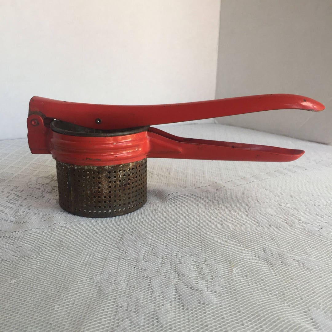 Vintage Metal Juice Press / Rustic Hand Held Juicer /red - Etsy
