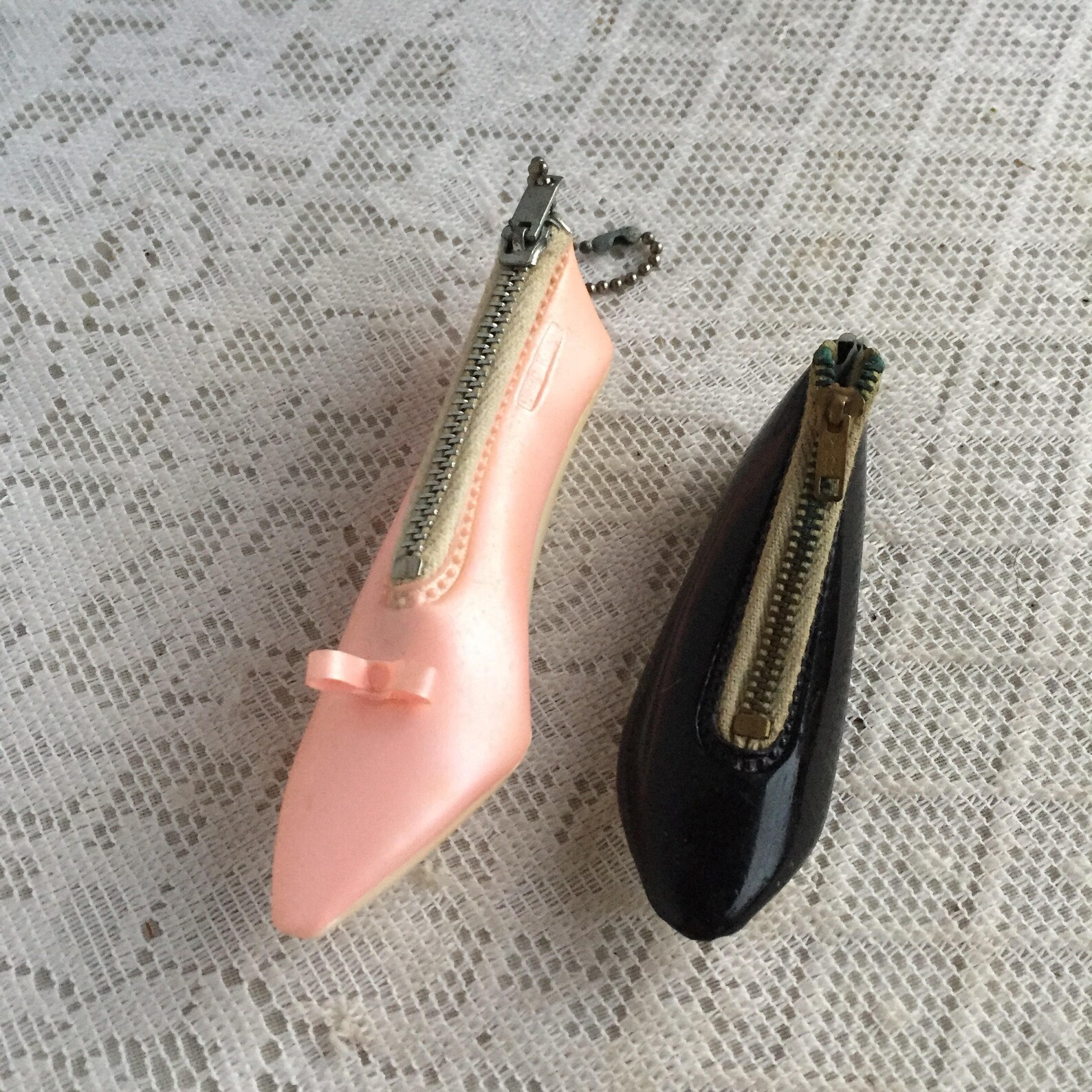 Shoe Shaped Coin Purses / Vintage Shoe Change Purses / Pink Etsy