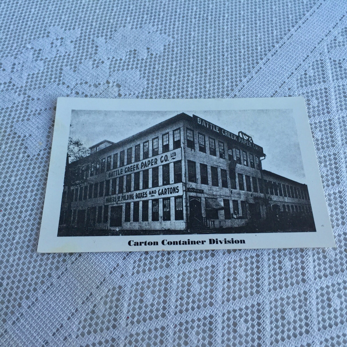 Vintage Postcard Battle Creek Paper Company of Battle Creek Etsy