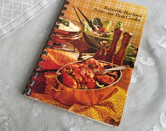 Favorite Recipes from our Best Cooks  Cookbook / Spiral Bound Vintage Stanton Michigan Church Cookbook 1982