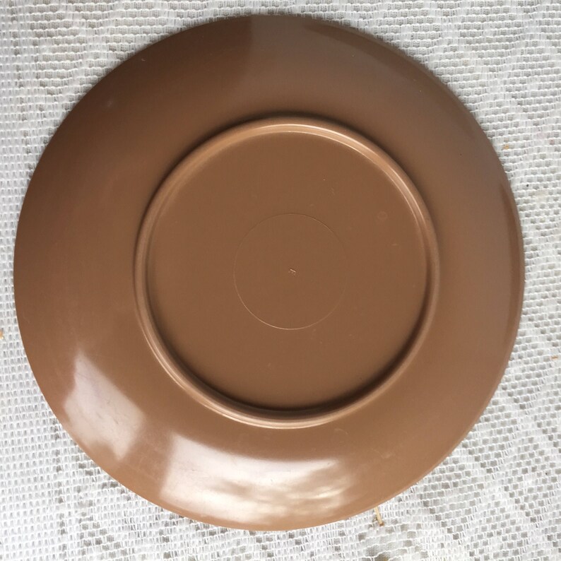 Melamine Plates / Vintage Brown Bread and Butter Plates / Milk Etsy