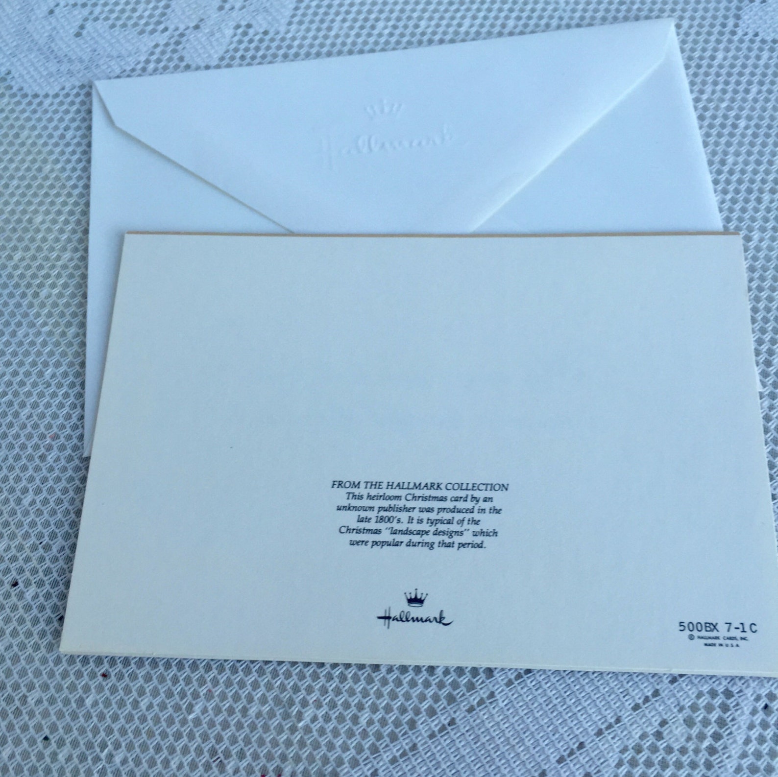 Sale Vintage Hallmark Christmas Card and Envelope / Heirloom Etsy