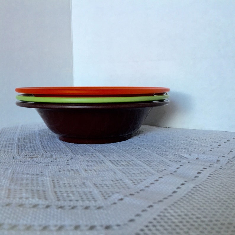 Melamine Bowls / Vintage Melmac Dessert Bowls in Orange Etsy