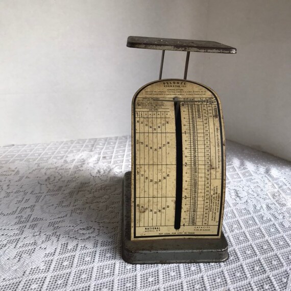 Vintage Mail Scale / Pelouze Postal Scale / Metallic Kitchen Etsy