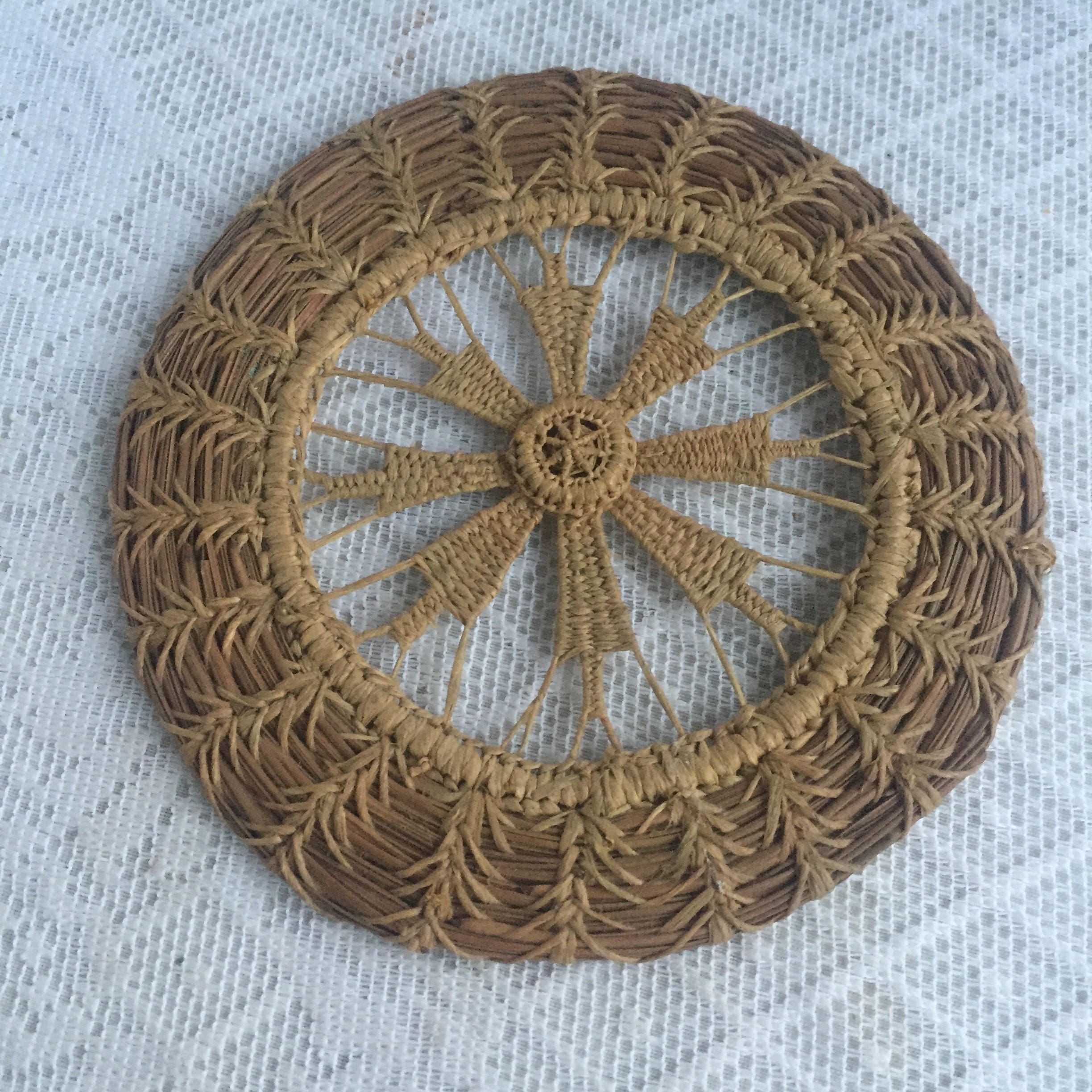 Vintage African Woven Mandala / Rattan Mandala Made in Africa | Etsy