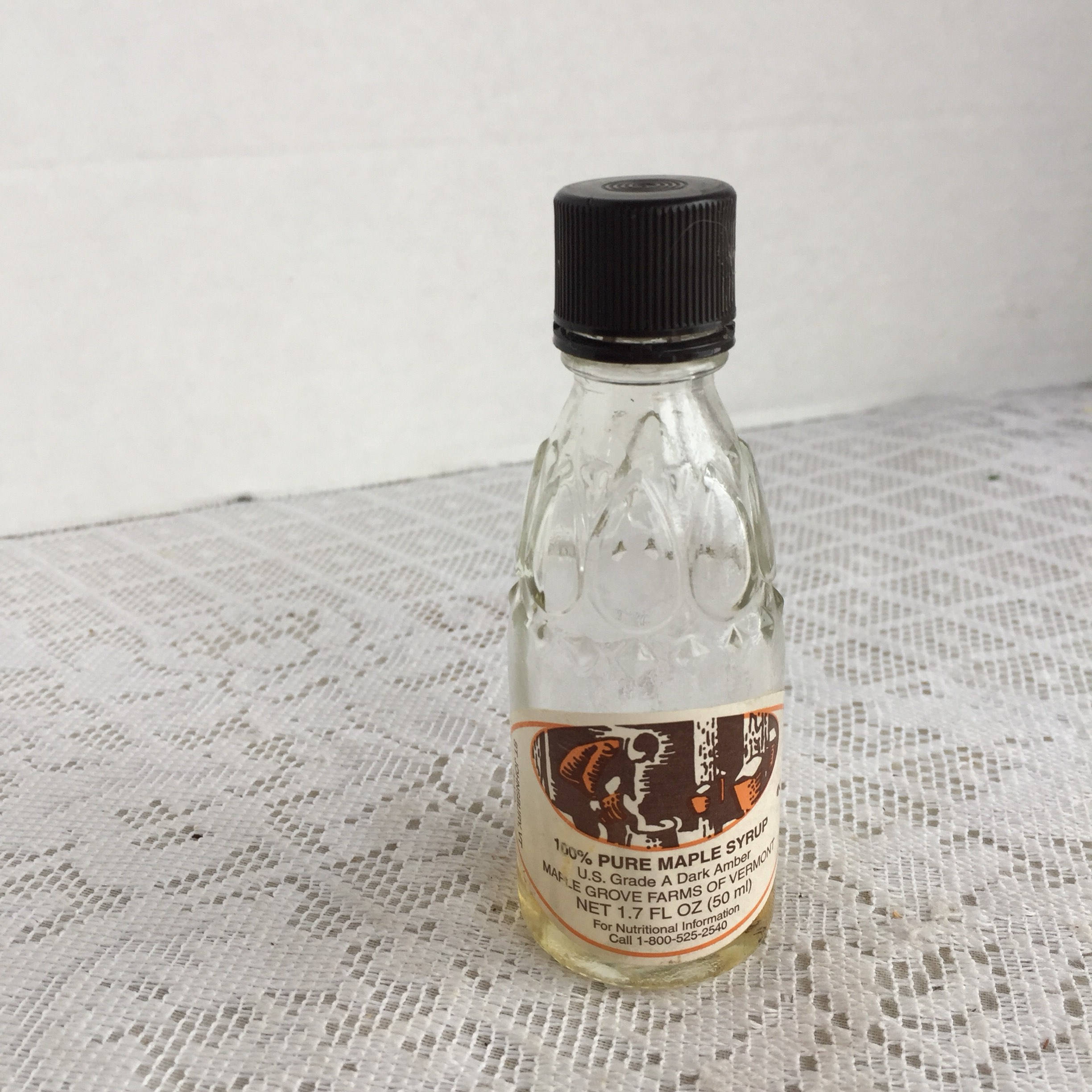 Vintage Glass Maple Syrup Bottle / 50 Milliliter Bottle with Etsy