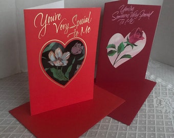 Vintage Valentine's Day Cards and Envelopes by Hallmark / Red Valentine Card for Someone Special