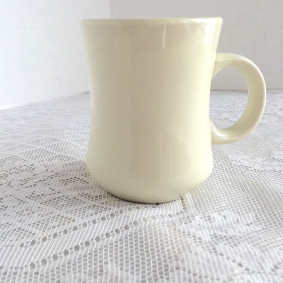 Vintage White Ceramic Restaurant Ware Coffee Cup by Delco Etsy