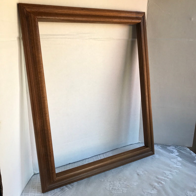 Vintage Brown Wooden Picture Frame 16 X 20 Inch Wood Image 0