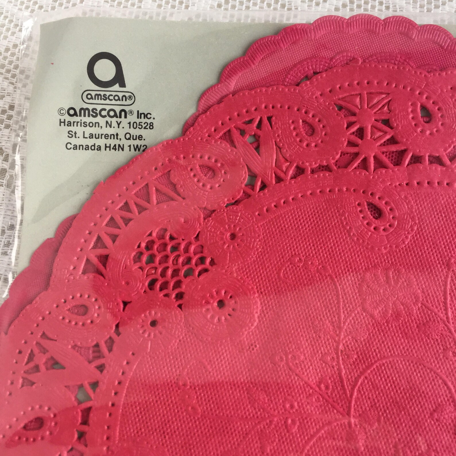 SaleVintage Red Paper Doilies / Amscan Red Paper Lace Doily Etsy