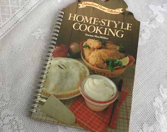 Home Style Cooking Cookbook / Spiral Bound Vintage Hardcover Book Copyright 1981