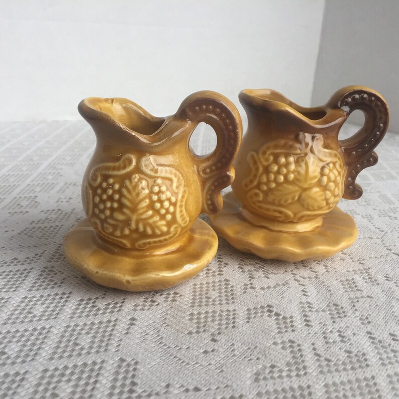 Vintage Souvenir Toothpick Holders / Ceramic Pitcher and Basin Etsy