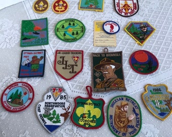 Vintage Boy Scout Patches from the 1980's / Michigan Ottawa District and Chief Okemos Council