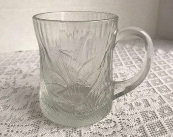 Arcoroc Crocus Floral Glass Coffee Mug