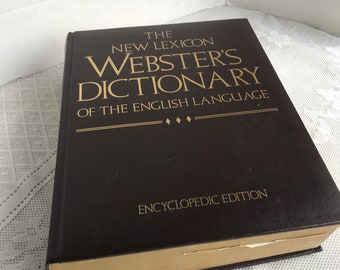 The New Lexicon Webster's Dictionary of the English Language / Vintage Hardcover Book / Copyright 1988