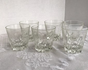 Sale Vintage Whisky Highball Glasses / Whiskey Glass Barware Set of Six