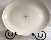Vintage Mid Century Modern Serving Platter by Homer Laughlin Made in USA / Modern Star Ceramic Platter