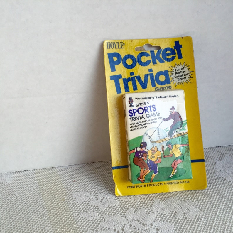 Sale Vintage Card Game Hoyle Pocket Trivia Sports Trivia 1984 Etsy
