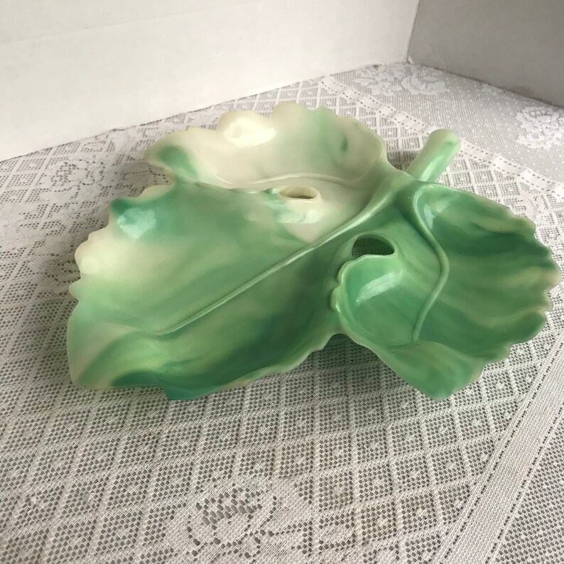 Sale Vintage Plastic Cabbage Leaf Shaped Serving Dish / Green Etsy