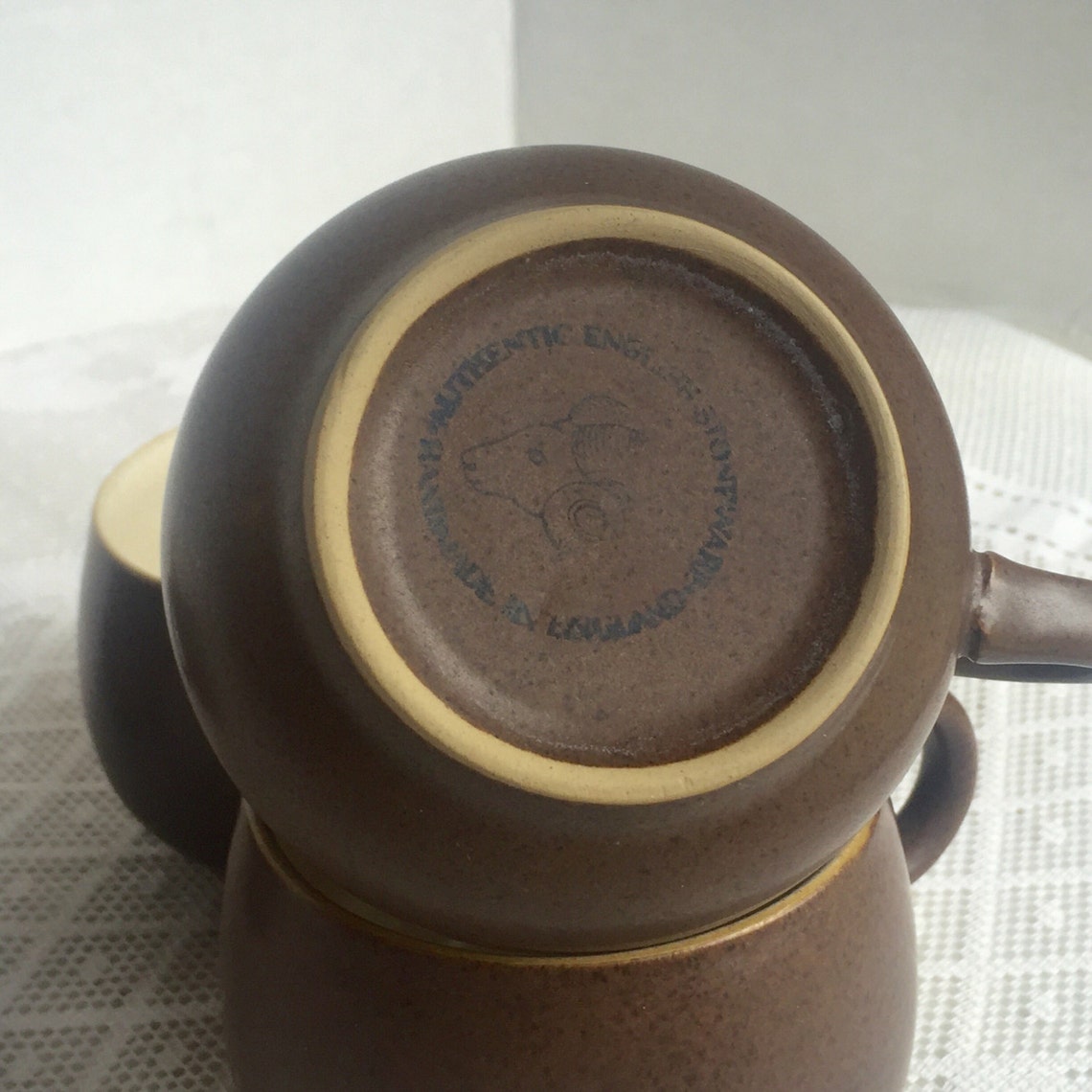 SaleVintage Brown Stoneware Teacups Made in England / Denby Etsy