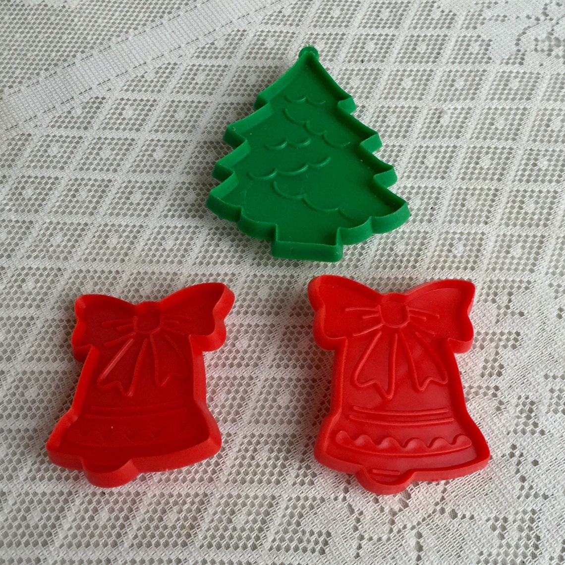 Sale Vintage Plastic Christmas Cookie Cutters / Bell Cookie - Etsy