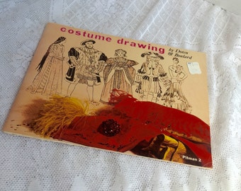 Livre d'art vintage broché costume dessin par Doten et Boulard 1956 décoration d'Halloween