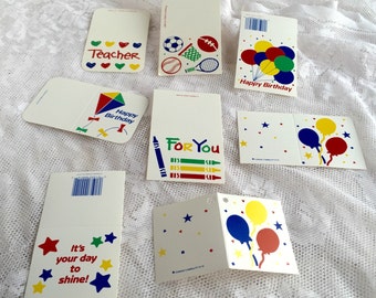 Vintage Birthday Gift Tags / Teacher Gift Tag / Balloons Gift Tag / Sports Gift Tag / Kite Gift Tag / Stars Gift Tag