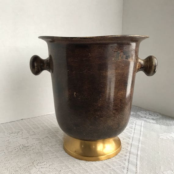 vintage brass ice bucket