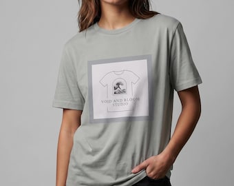 Organic CottonVoid and Bloom Studio Logo T-Shirt | Dark Minimalist Art Tee | Organic Cotton Graphic