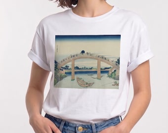 Organic Cotton Hokusai Mount Fuji Ukiyo-e Japanese Art T-Shirt